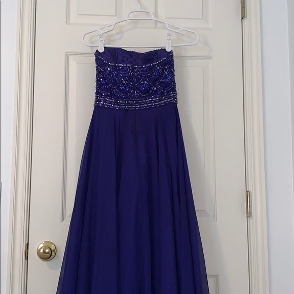 Sherri Hill Purple Prom Dress - Picture 3 of 8